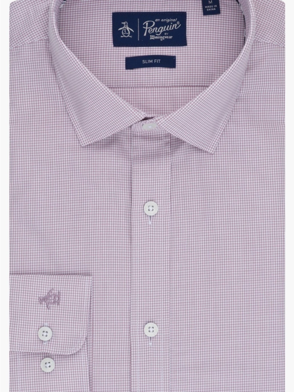 Plum Berry Slim Fit dress shirt Penguin by Munsingwear